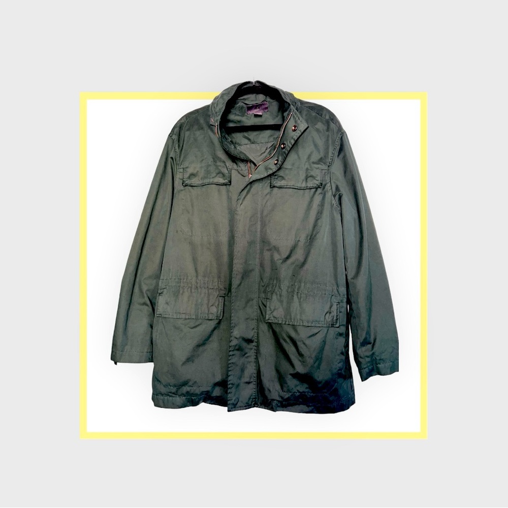 H&M Men’s Green Jacket With Detachable Hood